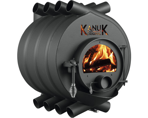 Poêle à air chaud Kanuk® Original acier noir 13 kW