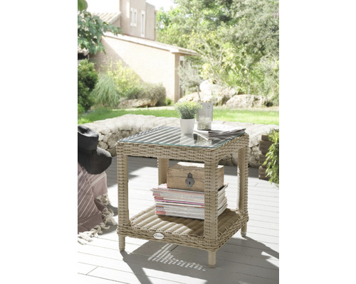 Table d'appoint Table de jardin Destiny Merano 46 x 46 cm bois