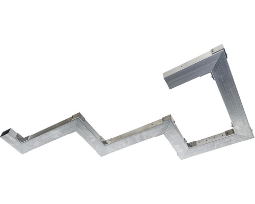 Kit d'extension pour escalier modulaire pour lames, 3 niveaux métal argent