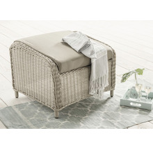 Repose-pieds Destiny CASA 66x58x48 cm, y compris rembourrage, pearl shell