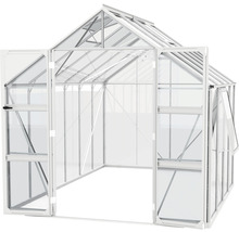 Serre Vitavia Olymp 6700 verre de sécurité trempé 3 mm 257 x 258 cm argent