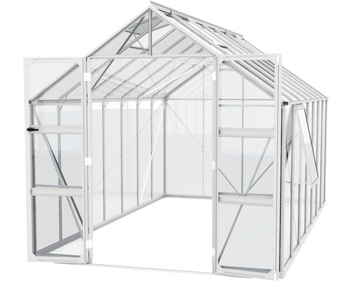 Serre avec portes et fenêtre ouvertes