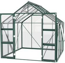 Serre Vitavia Olymp 6700 verre de sécurité trempé 3 mm 257 x 261 cm émeraude