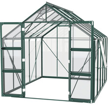 Serre Vitavia Olymp 8300 verre de sécurité trempé 3 mm 257 x 324 cm émeraude