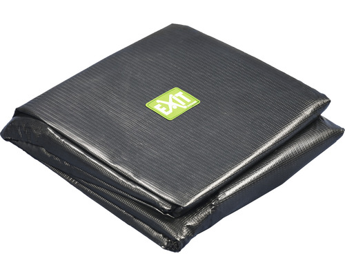 Logo EXIT Toys sur un tapis de protection de trampoline plié