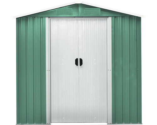Abri de jardin en métal avec double porte