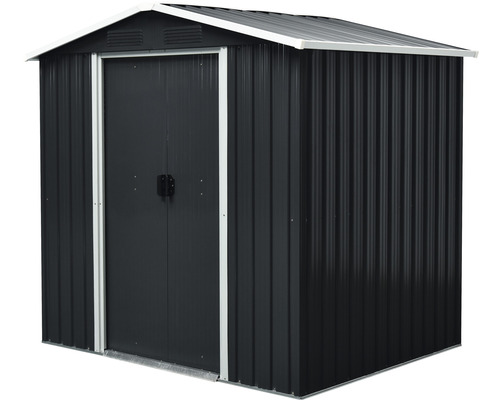 Gartenschuppen aus Metall mit Doppeltür