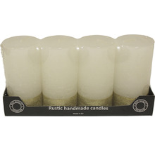 Lot de quatre bougies piliers en cire