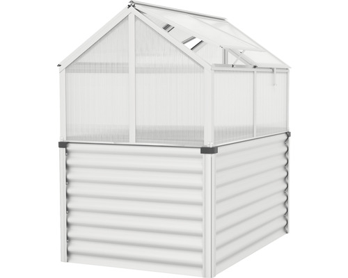 Jardinière surélevée avec serre