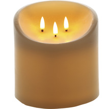 Bougie LED décorative avec trois flammes