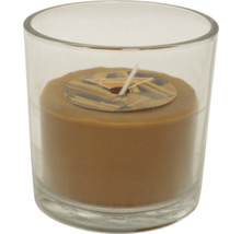 Teelicht mit Zimtduft in einem Glas