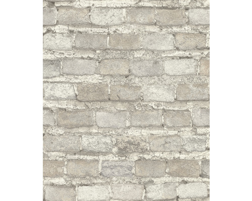 Papier peint intissé 428049 Factory IV brique beige Papier peint avec motif de briques pour la décoration murale