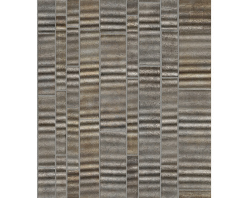 Papier peint intissé 428216 Factory IV carrelage en pierre gris Motif d''une mosaïque en grès cérame
