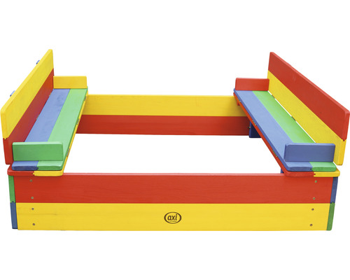 Bac à sable en bois avec sièges