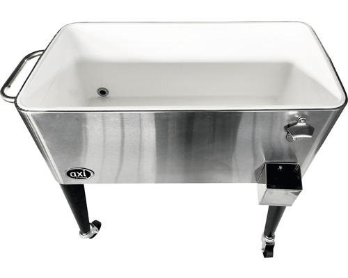 Chariot réfrigérant avec décapsuleur et roulettes