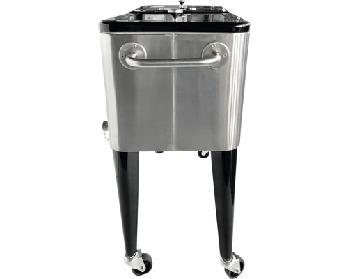 Glacière à boissons avec poignée et roulettes