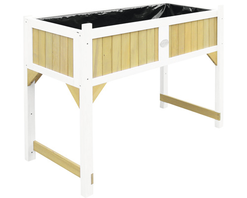 Jardinière surélevée en bois avec film de plantation