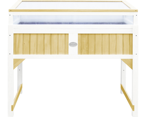 Jardinière surélevée en bois avec couvercle transparent