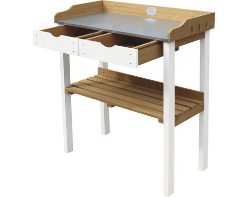 Table de jardin avec tiroirs et étagère de rangement