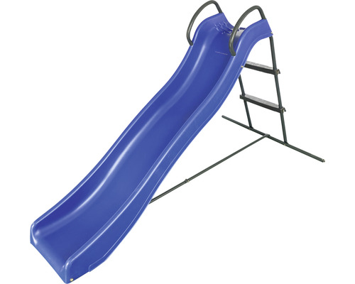 Toboggan de terrain de jeu avec cadre en acier et marches