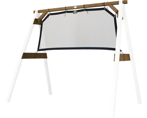 Écran de projecteur de jardin sur cadre en bois