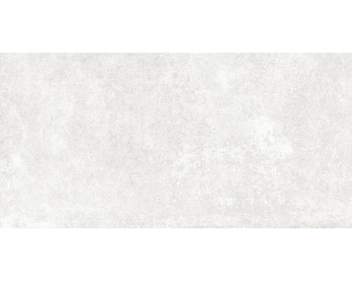 Carrelage pour sol et mur en grès cérame fin Grunge White 60x120 cm