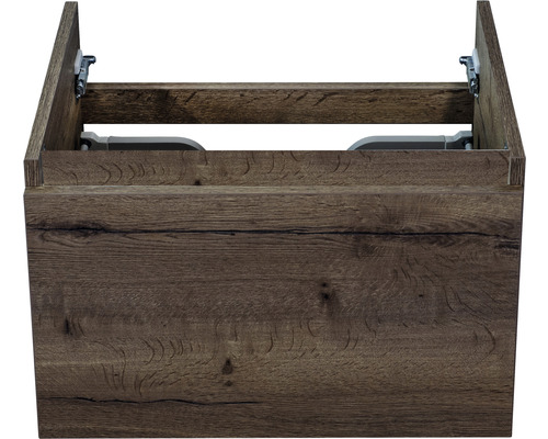 Meuble sous-vasque Sanox Frozen couleur de façade tabacco lxhxp 60x40x45 cm Meuble sous-lavabo en bois