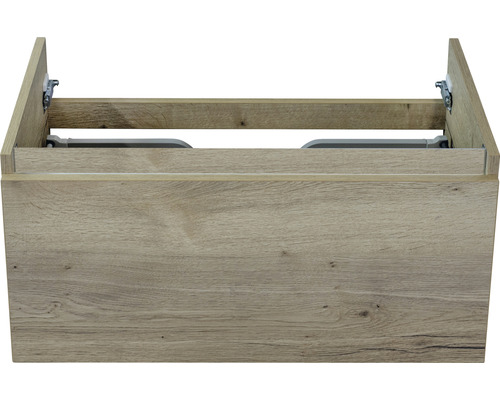 Meuble sous-vasque Sanox Frozen couleur de façade chêne lxhxp 80x40x45 cm Meuble sous-lavabo en bois