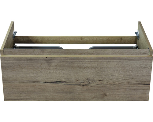 Meuble sous-vasque Sanox Frozen couleur de façade chêne lxhxp 100x40x45 cm Meuble sous-lavabo en bois