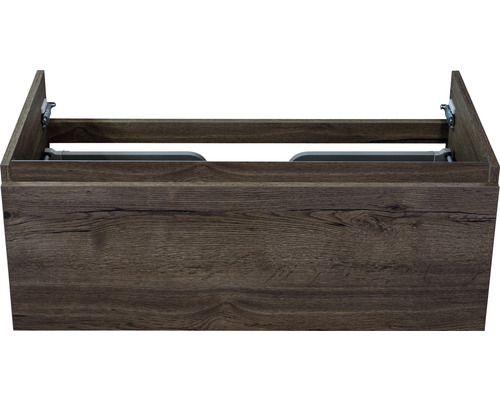 Meuble sous-vasque Sanox Frozen couleur de façade tabacco lxhxp 100 x 40 x 45 cm Meuble sous-lavabo aspect bois
