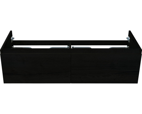 Waschtischunterschrank Sanox Frozen Frontfarbe black oak BxHxT 120x40x45 cm