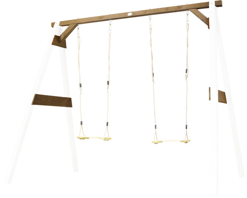 Balancelle en bois avec deux sièges de balançoire pour l''extérieur