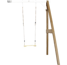Holzschaukel mit Schaukelsitz und Seilen