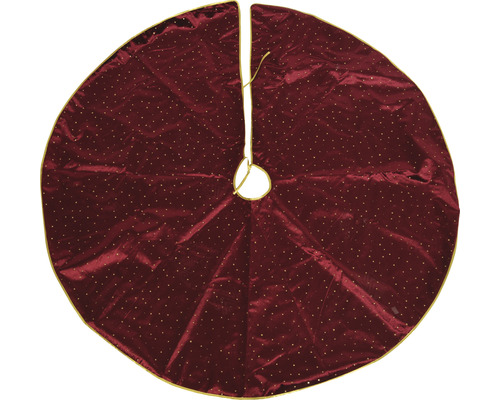 Tapis pour sapin de Noël étoiles 120cm rouge