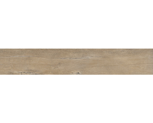 Carrelage pour sol et mur en grès cérame fin Lenk Taupe 19.5x121.5 cm