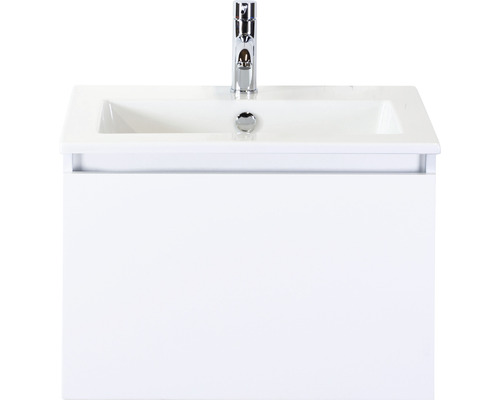 Waschbecken mit Unterschrank Sanox FROZEN BxHxT 61x42x46 cm Frontfarbe weiss 75734301