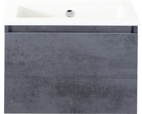 Lavabo avec meuble bas Sanox FROZEN lxhxp 61x42x46 cm couleur de façade béton anthracite 75734441