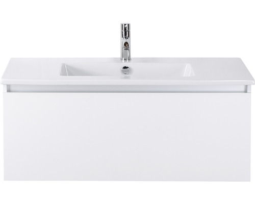 Lavabo avec meuble bas Sanox FROZEN lxhxp 101x42x46 cm couleur de façade blanc 75734701