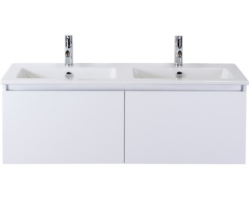 Lavabo avec meuble bas Sanox FROZEN lxhxp 121x42x46 cm couleur de façade blanc 75734901
