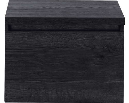 Meuble sous vasque Frozen 60 cm avec plan de lavabo black oak