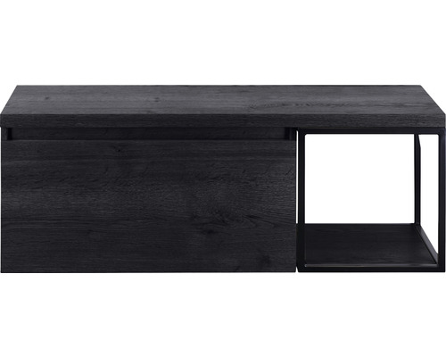 Waschtischunterschrank Sanox Frozen Frontfarbe black oak BxHxT 120,2 x 43,6 x 45 cm Schwebender Waschtischunterschrank mit Schublade und Ablage