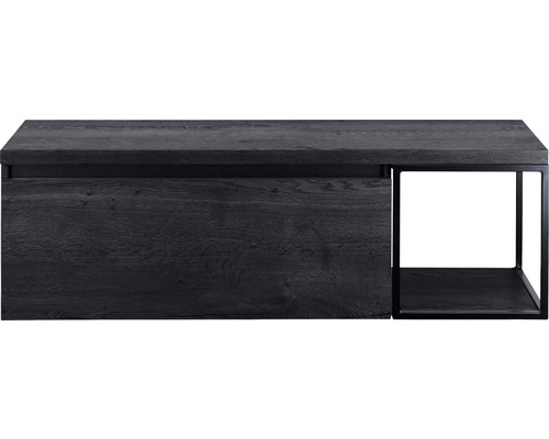 Waschtischunterschrank Sanox Frozen Frontfarbe black oak BxHxT 140,2 x 43,6 x 45 cm Waschtischunterschrank mit Schublade und Ablage