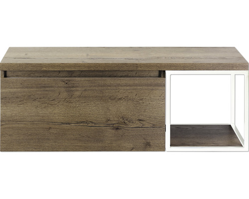 Waschtischunterschrank Sanox Frozen Frontfarbe tabacco BxHxT 120,2 x 43,6 x 45 cm Waschtischunterschrank mit Schublade und Ablage