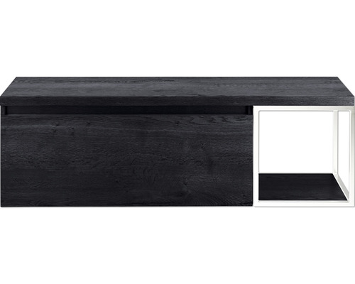 Waschtischunterschrank Sanox Frozen Frontfarbe black oak BxHxT 140,2 x 43,6 x 45 cm