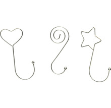 Dekohänger in Herz-, Spiral- und Sternform