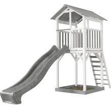 Spielturm axi Beach Tower - graue Rutsche Holz grau weiß-thumb-0
