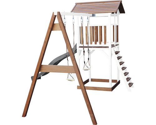 Tour de jeux avec balançoire, toboggan et échelle pour le jardin