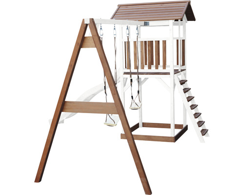 Spielturm mit Schaukel, Rutsche und Leiter für den Garten