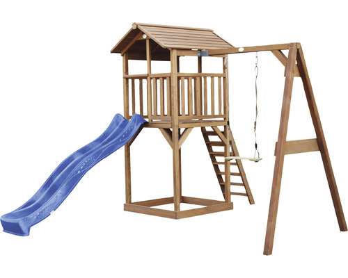 Tour de jeux avec toboggan et balançoire pour le jardin