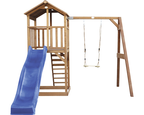 Tour de jeux avec toboggan et balançoire pour le jardin